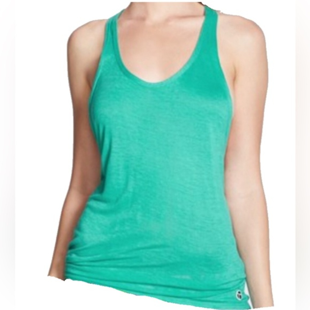 Trina Turk Recreation EUC Draped green Jersey tank Size M